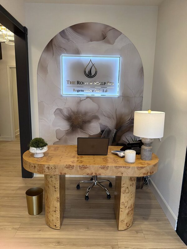 Reception desk and welcome area
